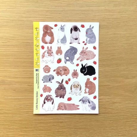 Featuring sweet rabbit illustrations and soft seasonal accents, this sheet adds a gentle, whimsical feel to journals, planners, cards, and happy mail.

Size: approx. 3.75in x 4.75in
Contents: 1 sheet