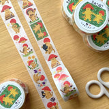 This charming washi tape features twelve adorable mushroom cat illustrations making it a must‑have for cat lovers and stationery fans alike. Each little mushroom cat has its own personality, making the tape fun to use as a continuous border or cut into individual accents.

24mm x 7m
Includes 1 roll of washi tape
Made in Japan