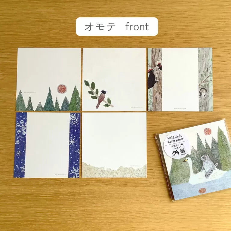 Featuring charming watercolor of wild birds and plants commonly found in Japan from Japanese illustrator 4legs

It is a convenient size that is not too big or too small.&nbsp;Please use it&nbsp;as a communication tool for small thank you and announcements.&nbsp;There are no lines on the front side, so&nbsp;you can use it freely as&nbsp;a shop card or business card&nbsp;with stamps and stickers&nbsp;as well as memos and letters.&nbsp;It is a great gift for people who like paper.&nbsp;The gorgeous and gentle 