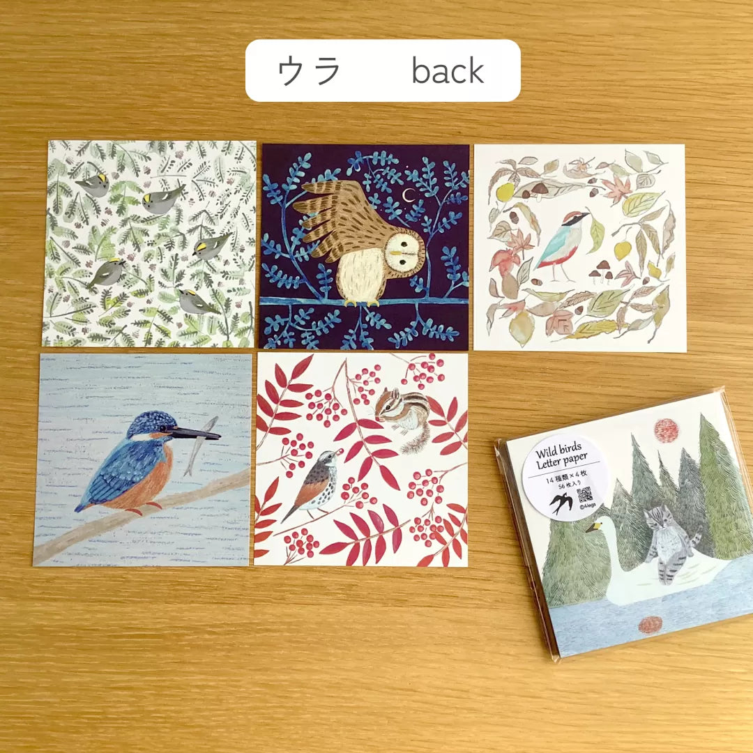 Featuring charming watercolor of wild birds and plants commonly found in Japan from Japanese illustrator 4legs

It is a convenient size that is not too big or too small.&nbsp;Please use it&nbsp;as a communication tool for small thank you and announcements.&nbsp;There are no lines on the front side, so&nbsp;you can use it freely as&nbsp;a shop card or business card&nbsp;with stamps and stickers&nbsp;as well as memos and letters.&nbsp;It is a great gift for people who like paper.&nbsp;The gorgeous and gentle 