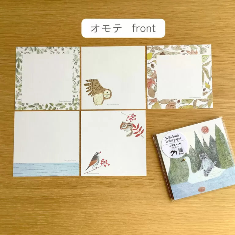Featuring charming watercolor of wild birds and plants commonly found in Japan from Japanese illustrator 4legs

It is a convenient size that is not too big or too small.&nbsp;Please use it&nbsp;as a communication tool for small thank you and announcements.&nbsp;There are no lines on the front side, so&nbsp;you can use it freely as&nbsp;a shop card or business card&nbsp;with stamps and stickers&nbsp;as well as memos and letters.&nbsp;It is a great gift for people who like paper.&nbsp;The gorgeous and gentle 