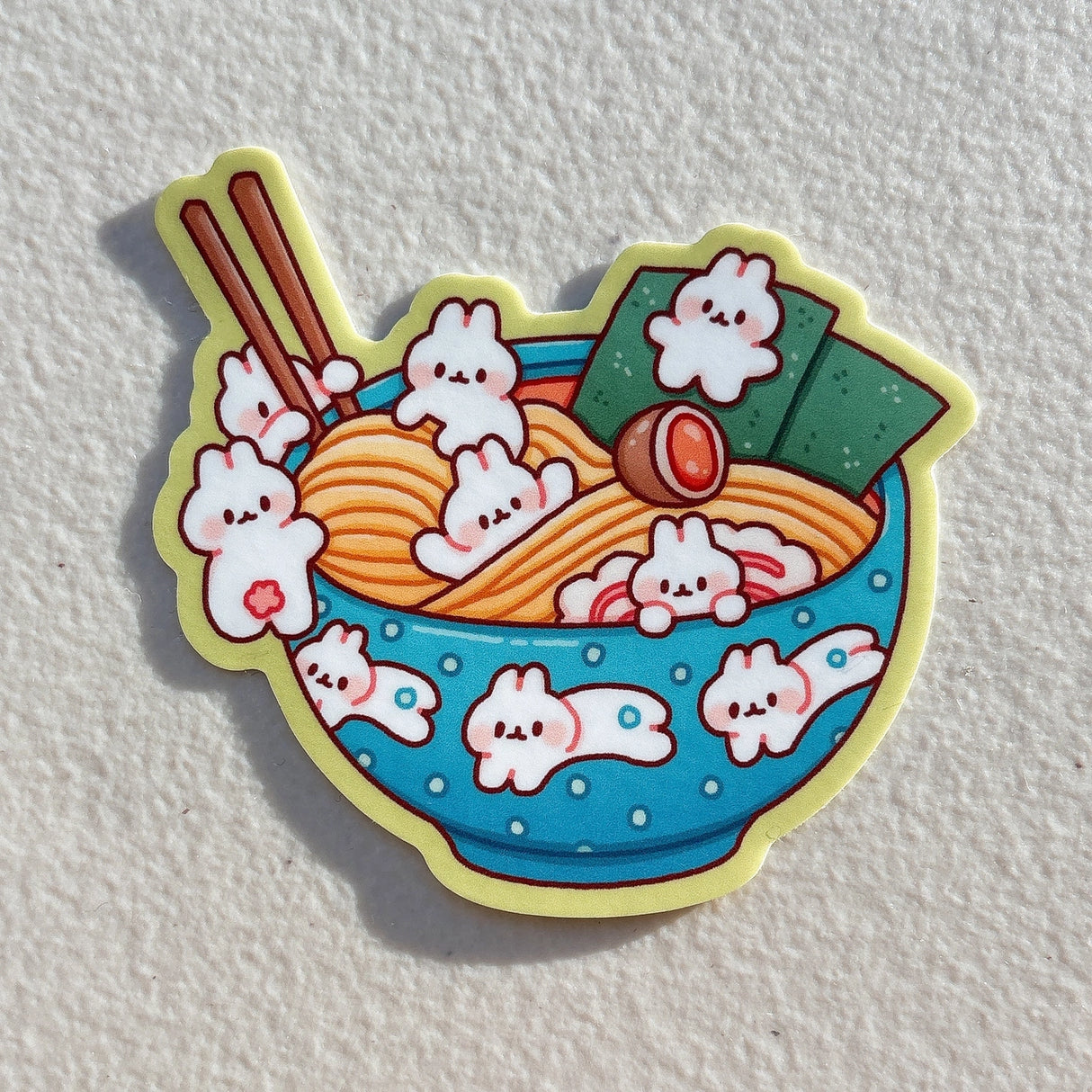 StickyRiceCo Vinyl Sticker - Ramen Bowl Bunnies