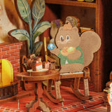 Squirrel Collector DIY Book Nook Kit with Dust Cover