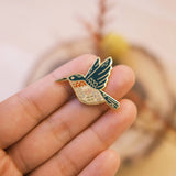 Hummingbird (Green) Enamel Pin