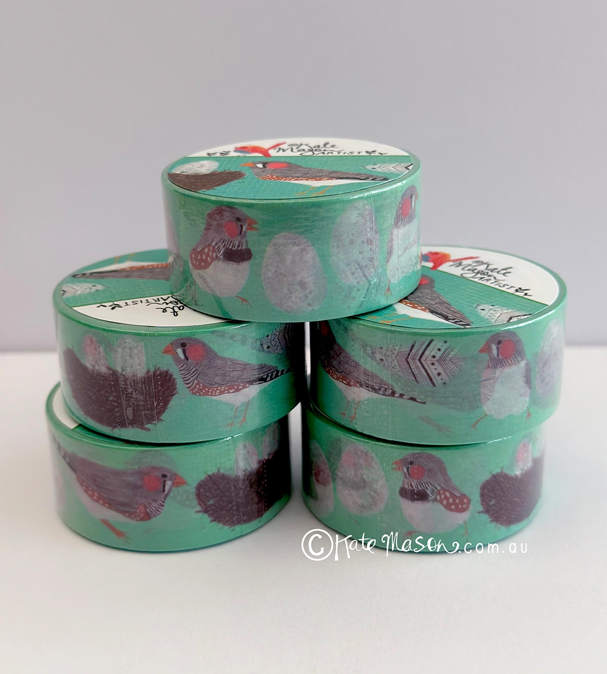 Kate Mason Artist - Bird Finches Eggs Nest Washi Tape