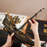 Diy Wooden Puzzle: the Seahorse Barque
