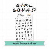 Girl Squad Alphabet 6X8 Clear Stamp Set