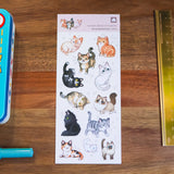 Thousand Skies - Neighborhood Cats Washi Sticker Sheet