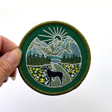 Trail Dog Embroidery Sticker Patch