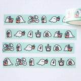 Robot Dance Battle - Boba Ghosts Washi Tape