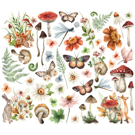 Simple Vintage Woodlands Floral Die Cut Cardstock Set
