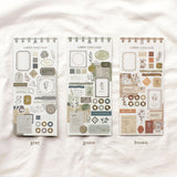 Pegatinas de papel para collage de Libre Brown