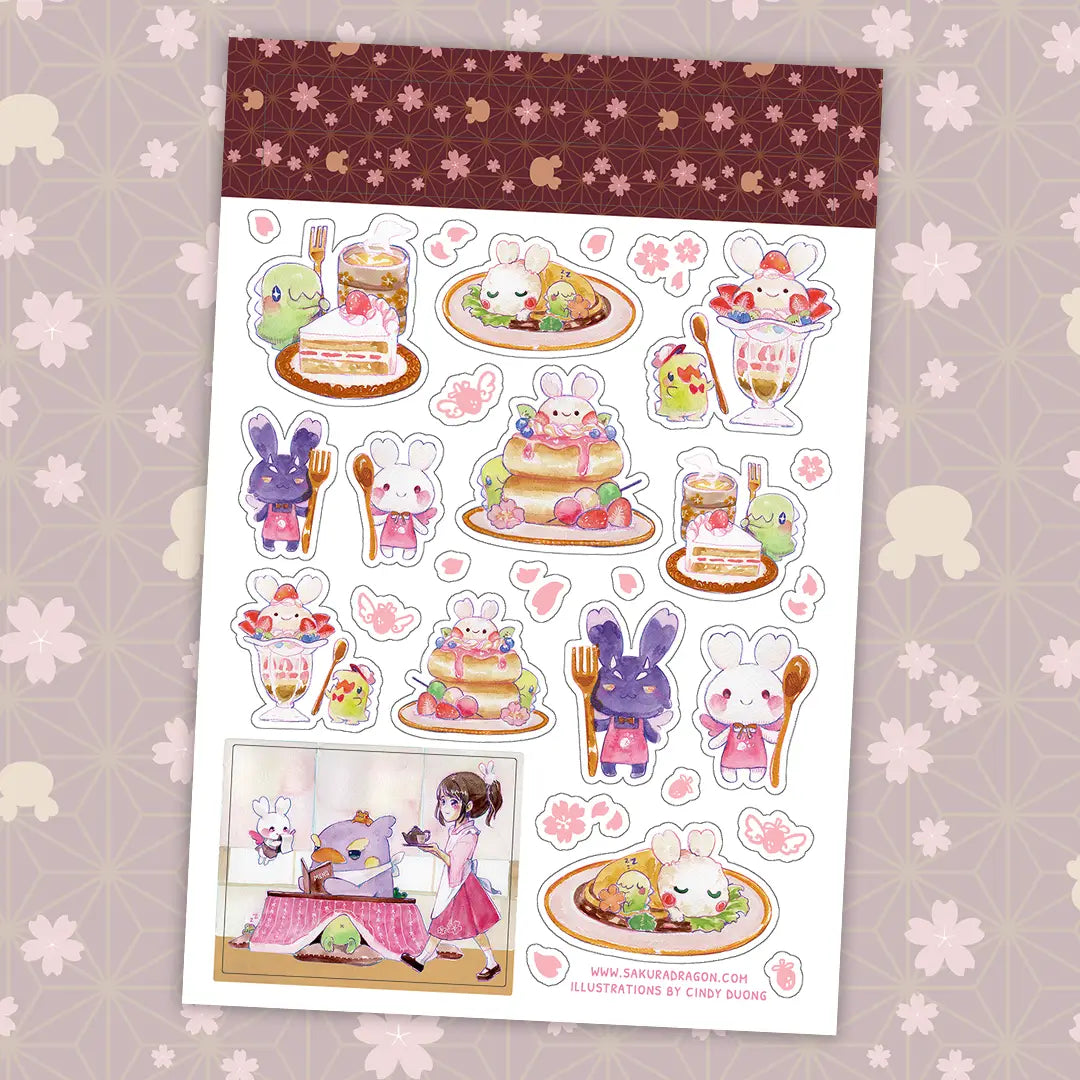 Sakura Cafe Sticker Sheet