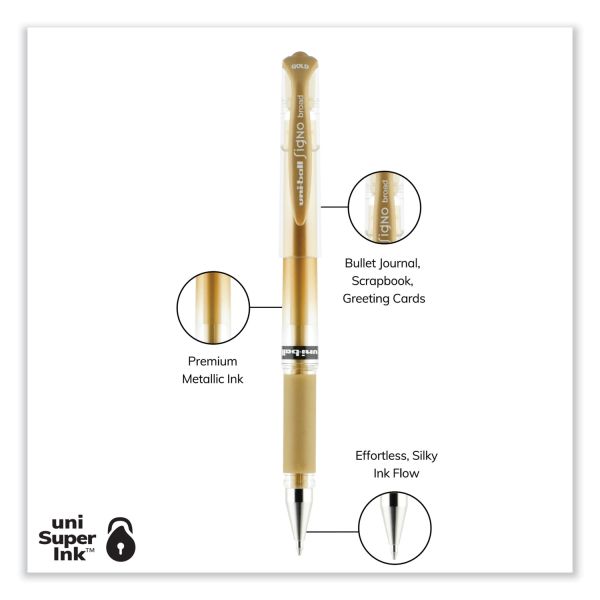 Uniball Signo Impact Gel Pen 3 Pack