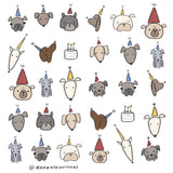 Party Dogs Sticker Sheet