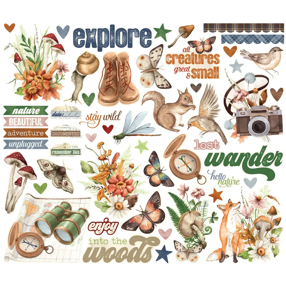 Simple Vintage Woodlands Die Cut Cardstock Bits