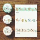 Cinta washi Hokkori con forma de pájaro 