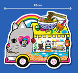 Bel’s Art World Vinyl Sticker - Noodle Cat Truck