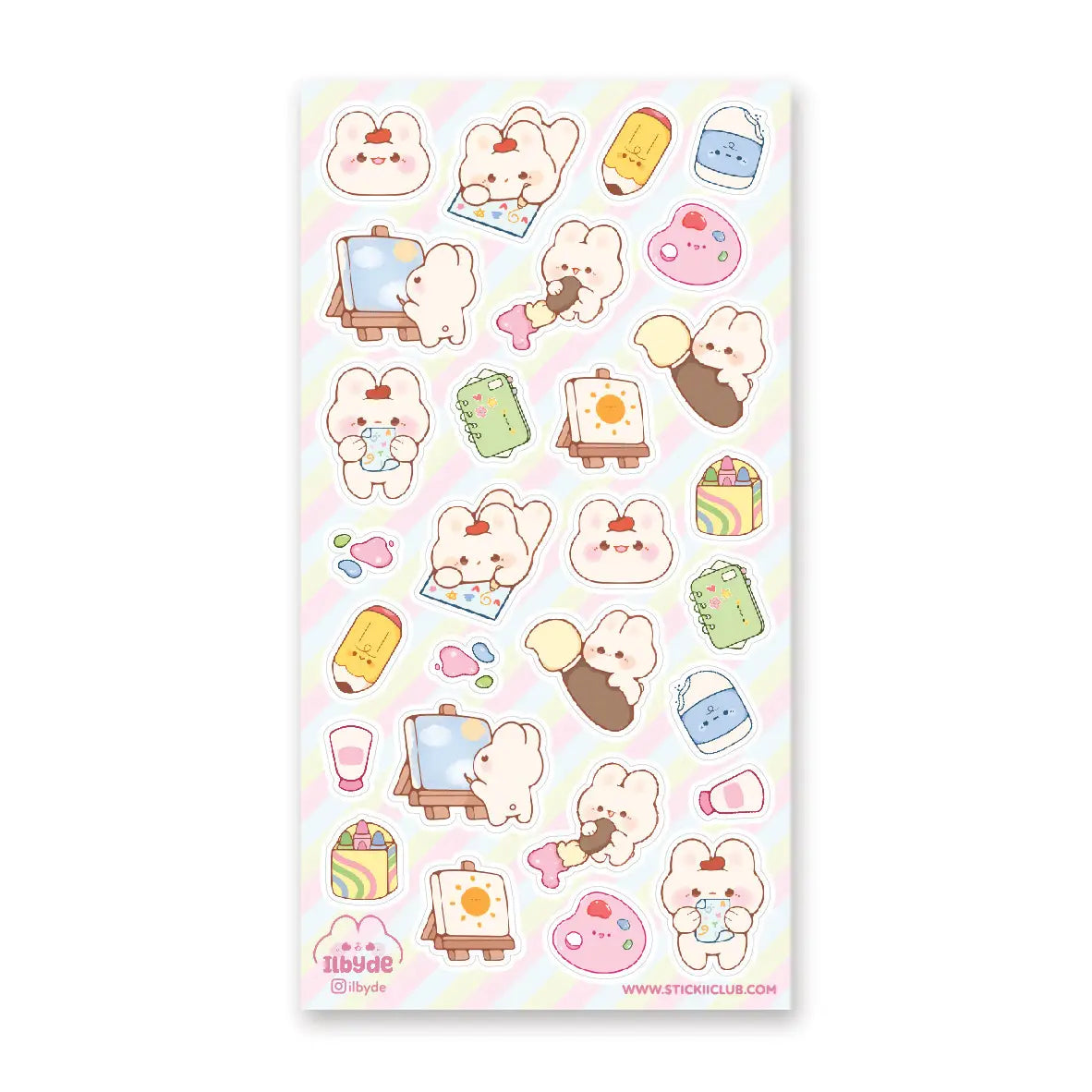 STICKII Bunny Art Adventures Sticker Sheet