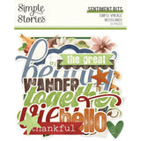 Simple Vintage Woodlands Sentiment Die Cut Cardstock Set