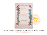 Side Quests Swords Notepad