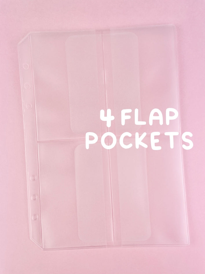 A5 Refill 4 Flap Pockets - Pack of 4