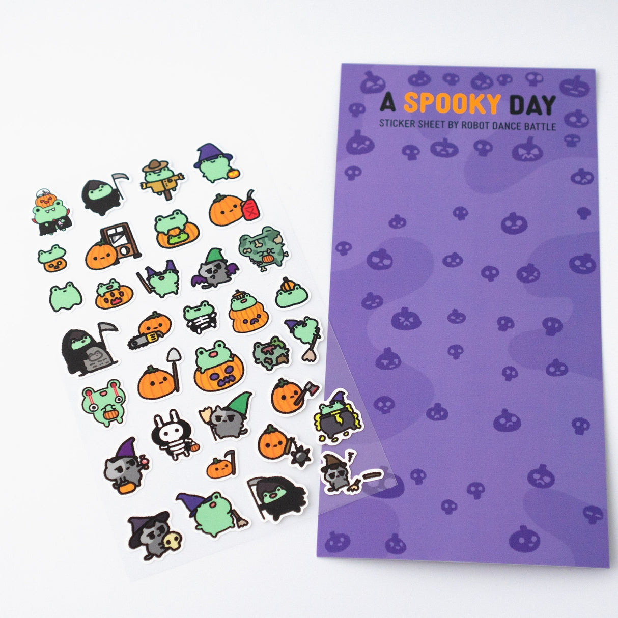 Robot Dance Battle - A Spooky Day Planner Sticker Sheet