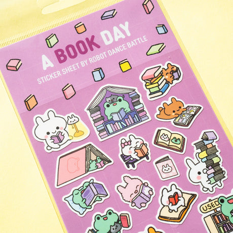 This is part of a new series of sticker sheets that feature different "days". There are 23 individual stickers on the sheet full of bizness success.

They are vinyl stickers on a clear plastic sheet with a backing card and packaging that's ready to display.

The whole packaging is 3.8 x 8.75" and is ready to hang. The sticker sheet is 3.75 x 5.8"