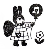 Stamp by illustrator Aiko Nukawa.
The rabbit fairy holds a balloon—a very cute design.
It cutely brightens up the blank spaces on cards and notebooks.