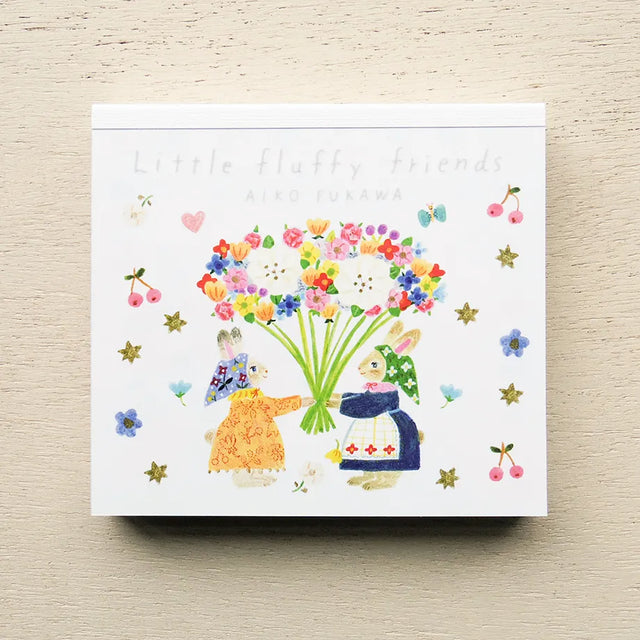 A block memo with many stylish and cute animals.
The flowers around me and the clothes everyone is wearing are so cute that every time I look at them, my heart flutters.

Pack of 120 sheets that can be used every day. Another point is that it is made of firm and thick paper, so it does not transfer to the back. Please use it not only as a memo, but also as a card to accompany the gift.
