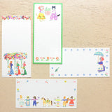 Animals dressed in fashionable clothes and cute flowers are drawn in a one-stroke note by illustrator Aiko Fukawa. Since it uses fluorescent ink, the bright color is cute. Use it to write a small letter or thank you.

It comes in a set of 4 patterns, so you can use it according to your mood and the person you are sending it to.
It is made of Mino washi paper with a pleasant rough texture, and you can also enjoy the unique writing comfort of washi paper.



Mino washi paper&nbsp;
4 patterns, 5 sheets each&nb
