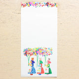 Animals dressed in fashionable clothes and cute flowers are drawn in a one-stroke note by illustrator Aiko Fukawa. Since it uses fluorescent ink, the bright color is cute. Use it to write a small letter or thank you.

It comes in a set of 4 patterns, so you can use it according to your mood and the person you are sending it to.
It is made of Mino washi paper with a pleasant rough texture, and you can also enjoy the unique writing comfort of washi paper.



Mino washi paper&nbsp;
4 patterns, 5 sheets each&nb