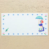 Animals dressed in fashionable clothes and cute flowers are drawn in a one-stroke note by illustrator Aiko Fukawa. Since it uses fluorescent ink, the bright color is cute. Use it to write a small letter or thank you.

It comes in a set of 4 patterns, so you can use it according to your mood and the person you are sending it to.
It is made of Mino washi paper with a pleasant rough texture, and you can also enjoy the unique writing comfort of washi paper.



Mino washi paper&nbsp;
4 patterns, 5 sheets each&nb