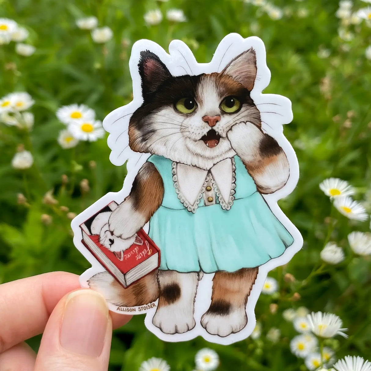 Allison Stoiser Art - Chick Lit Bookish Calico Cat Vinyl Sticker


This calico cat can't believe the shocking developments in the latest installment of the Feline Devine series. She stayed up all night reading it!