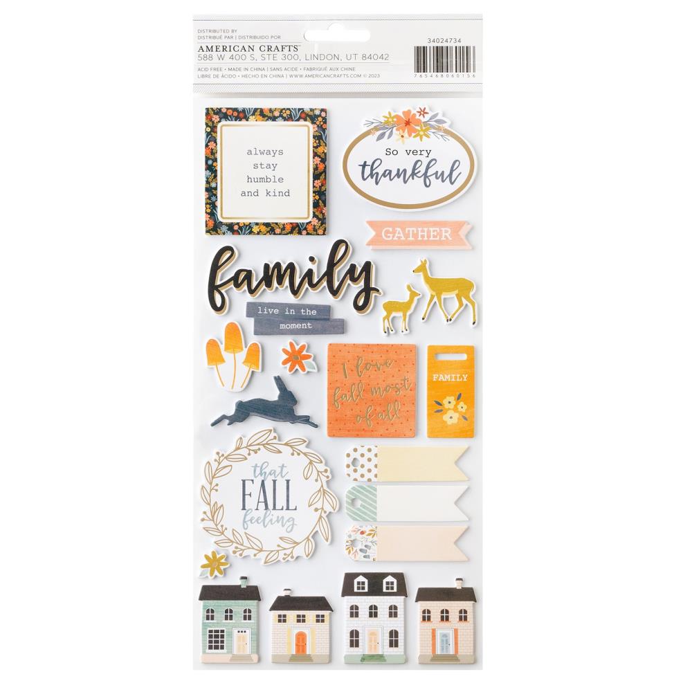 American Crafts Farmstead Harvest Thickers Stickers 46/Pkg