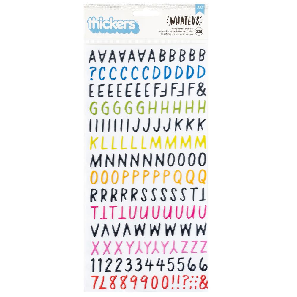 American Crafts Whatevs Thickers Stickers 338/Pkg