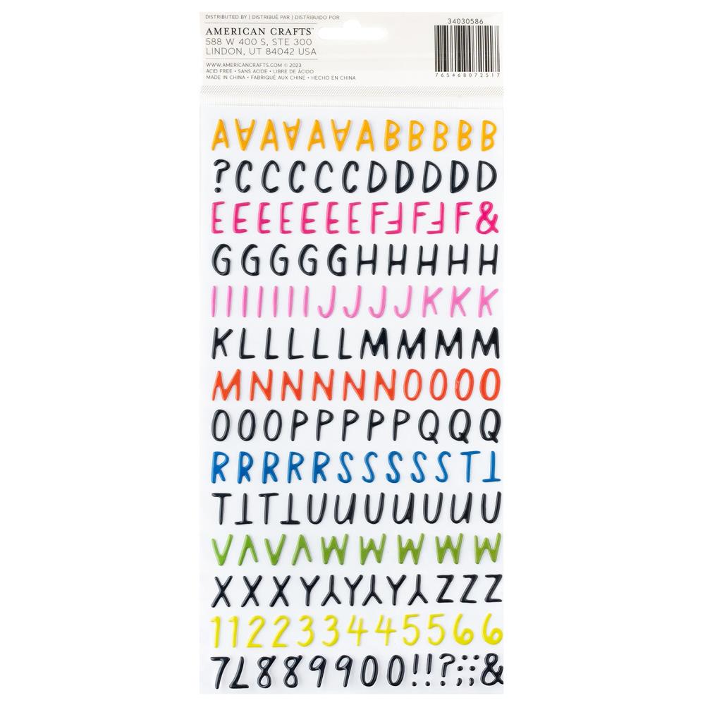 American Crafts Whatevs Thickers Stickers 338/Pkg