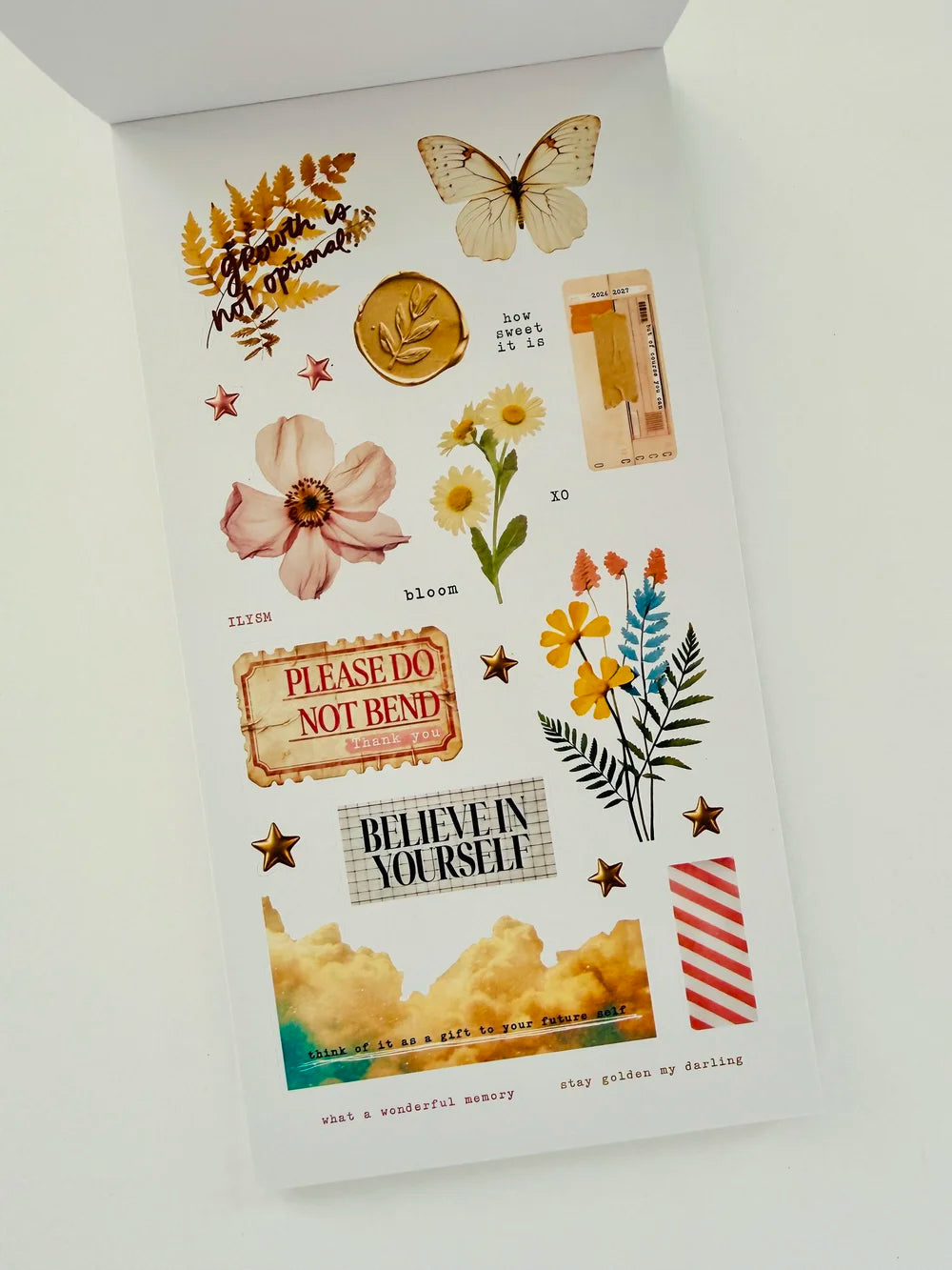 Featuring 30 pages of curated and original designs on matte clear and wood-free paper. Ideal for adding joy to your journals, planners, and scrapbooks. From familiar icons to everyday objects, let these stickers brighten every moment. (15 pages are wood-free and then those same designs appear again on 15 matte clear pages)