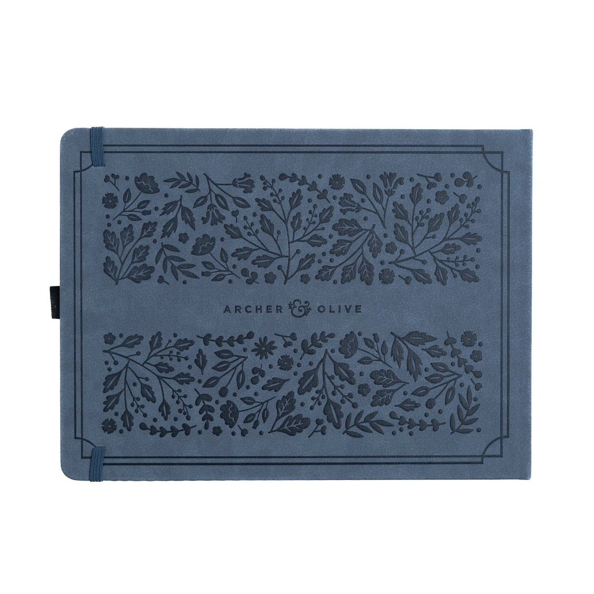 Introducing the&nbsp;Heirloom&nbsp;notebook.&nbsp;This&nbsp;Letter Sized&nbsp;notebook is truly special,&nbsp;featuring a unique full cover design. The&nbsp;intricate foliage pattern and fountain pen is&nbsp;debossed&nbsp;on a&nbsp;suede-like blue vegan leather cover,&nbsp;finished with&nbsp;a vintage&nbsp;rose gold stamping.


This notebook comes with the choice of&nbsp;Dot Grid&nbsp;or&nbsp;Lined&nbsp;pages, and is the perfect journal for a special occasion. From a memory keeping scrapbook to wedding gues