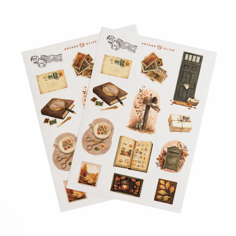 Archer and Olive Sticker Set: Stamp Collector