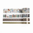 This set of 4 Storybook Washi Tapes is inspired by the joy of learning and discovering the old and the new.

This set includes two library themed rolls of washi tape and two vintage foiled washi rolls with designs reminiscent of classic treasured books and stories.