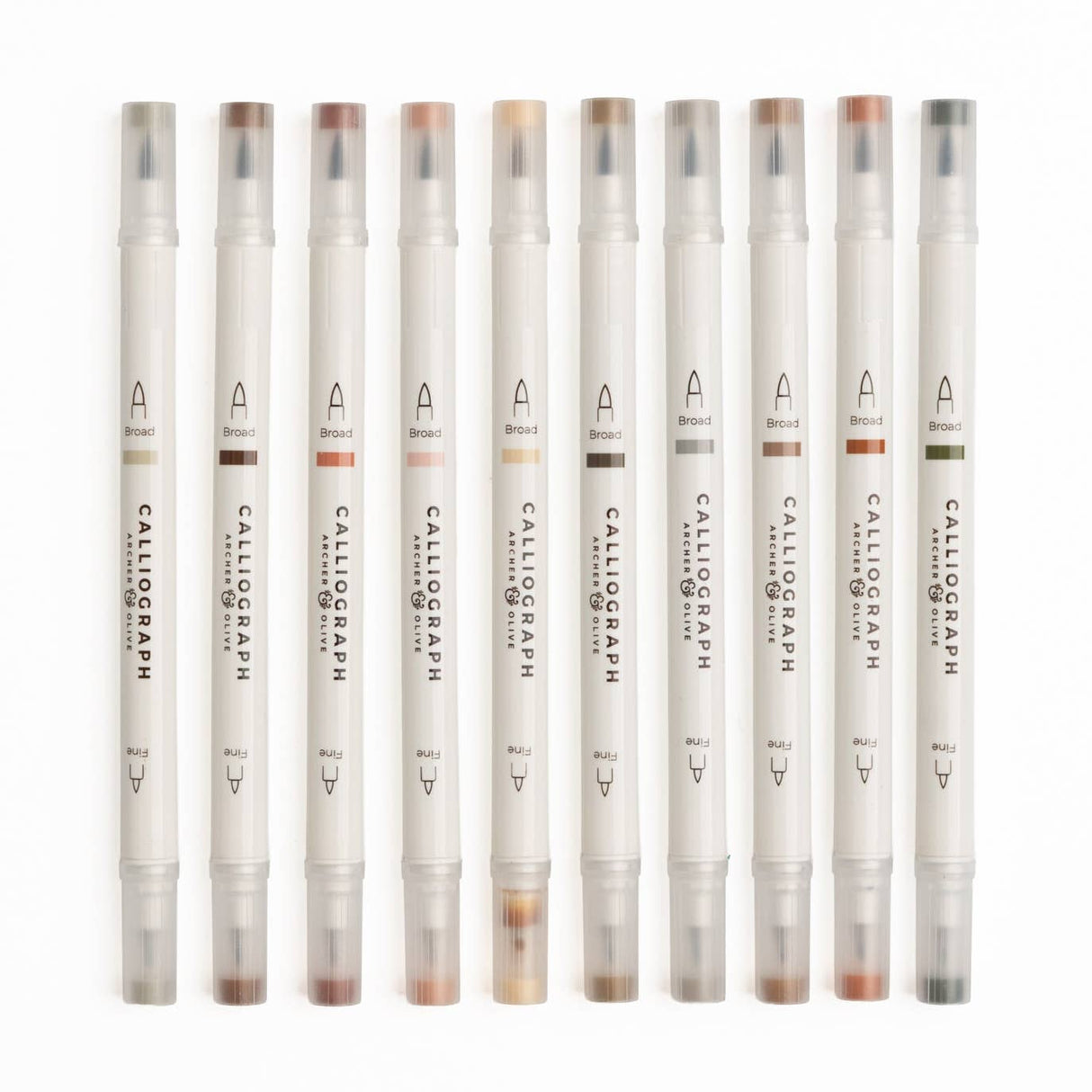 Archer and Olive - Quiet Corners | Set of 10 Calliograph Pens