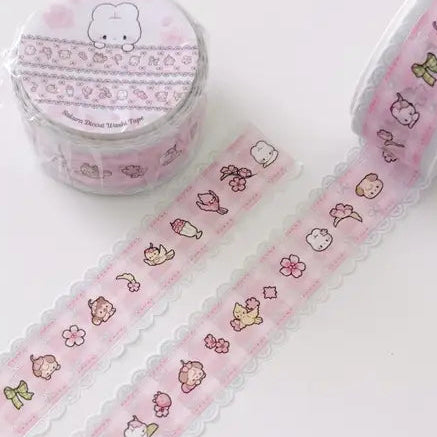 Add a delicate touch to your journal spreads with this Pink Lace Diecut Foil Washi Tape! Featuring soft pink lace-inspired details and shimmering foil accents, this tape is perfect for decorating planners, scrapbooks, happy mail, and cozy stationery setups.

Product details:

20 mm x 5 m