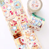 Decorate your journal spreads with this adorable kisscut sticker roll featuring a sparkling glitter texture lamination for an extra magical touch! Perfect for planners, scrapbooking, happy mail, and cozy stationery setups.

Product details:

50mm x 5m (repeat is 800mm)
Vinyl Matte with glitter sand lamination