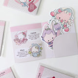 Each pack contains 2 random stickers stickers are approximately 2.75-3 inches in size rare and super rare designs have a glitter texture common and uncommon designs have a matte finish.