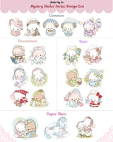 Each pack contains 2 random stickers stickers are approximately 2.75-3 inches in size rare and super rare designs have a glitter texture common and uncommon designs have a matte finish.