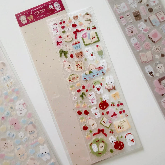 Atelier by Jo Small Sticker Sheet - Red Cherry

Bringing back the nostalgia of tiny deco stickers, these designs are perfect for decorating and filling in small spaces!