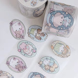 New sticker rolls designs have arrived! Choose between a sweet strawberry and cream unicorn design and a character portrait style or get both!

Product details:

45mm x 5m (the pattern is repeated about 15 times on one roll)
Clear Matte with Foil