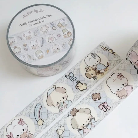 Two new washi tapes to add to your collection, these designs will definitely add a cozy and vintage vibe to any journal spread. Choose between the strawberry pink and the vintage blue cuddly portraits!

Product details:

20 mm x 10 m
Washi Material