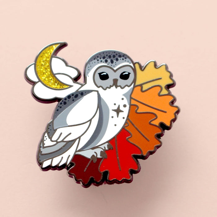 Glitter Punk - Autumn Owl Enamel Pin – Autumn Fall Collection